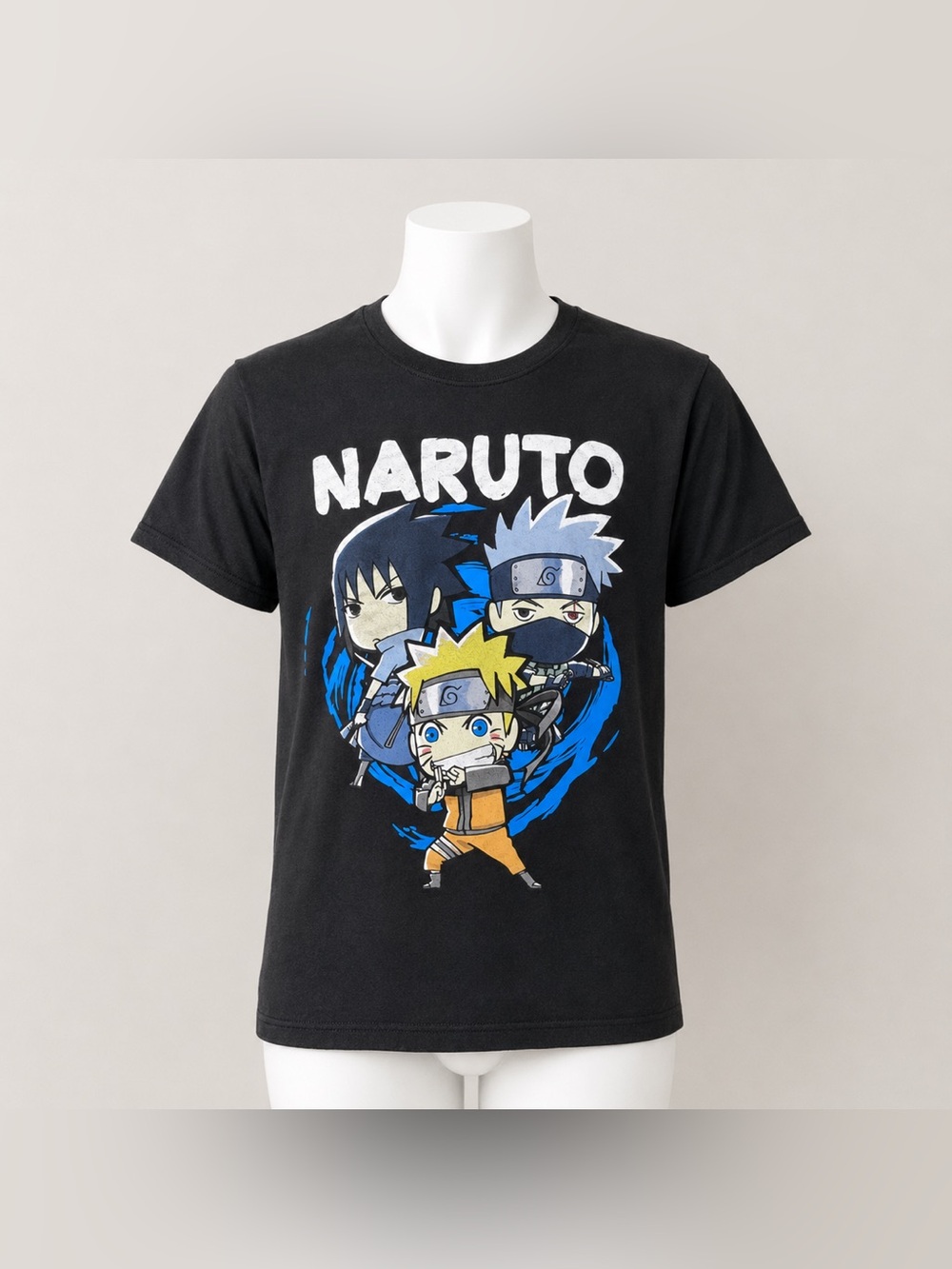 Naruto Shippuden Graphic T-Shirt Youth Black Anime Ripple Junction Kids Size L